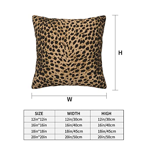 Duduho Leopard Texture Throw Pillow Covers Set Of 4 Decorative Pillowcase Animal Skin Print Throw Cushion Case For Bedroom, Living Room, Sofa, Couch And Bed, 18X18 Inch #TOP4
