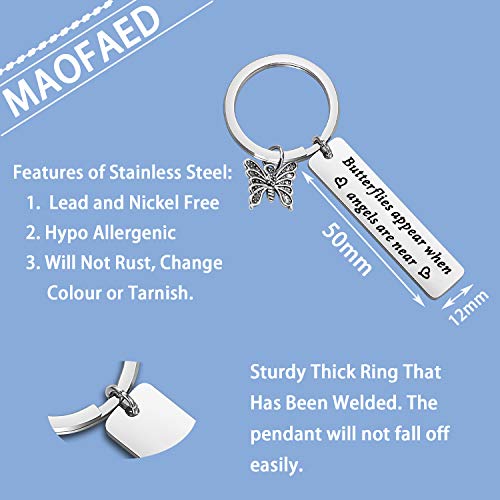 MAOFAED Butterfly Gift Butterfly Memorial Gift Butterfly Lover Gift Butterflies Appear When Angels are Near2