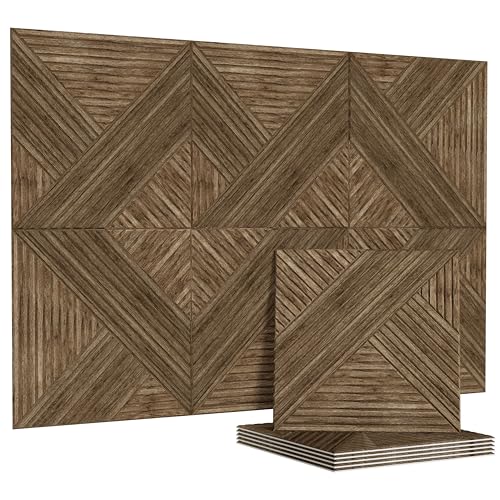 Acoustic Panels Sound Absorbing, 23.6×23.6 Inch 6 Pcs, Acoustic Wall Panels for Medium to Large Rooms, Decorative Sound Treatment for Echo Reduction in Home Offices, Bedrooms & Recording Studios