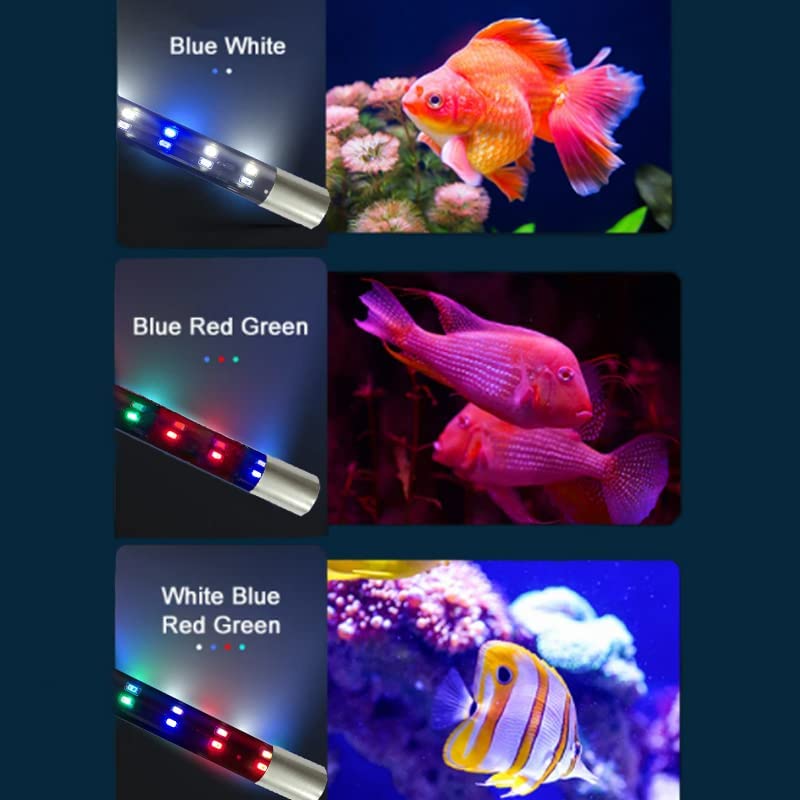 Image of VAYINATO Glass Rs Electricals Double Row High Brightness Wrgb T8 Led Light For Aquarium Fish Tank (Corded Electric, C60 | 52 Cm Led Length | Suits For 2-3 Ft Tank) By Petzlifeworld, Silver