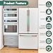 Windspeed 6 Pack Refrigerator Door Handle Covers, Fridge Handle Covers Leather Refrigerator Door Handle Protectors Kitchen Appliance Handle Covers (Green)