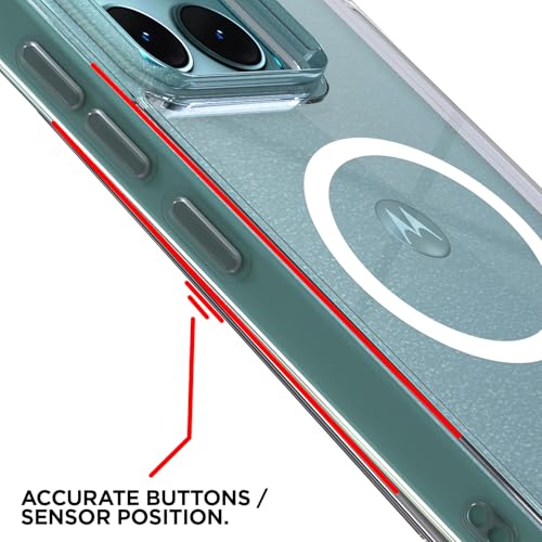 Image of Amazon Basics Back Cover for Motorola Moto Edge 70 Fusion 5G Mag-Safe Shockproof PC + TPU Protective Case Magnetic Support Bumper Case (Transparent Mag-Safe)