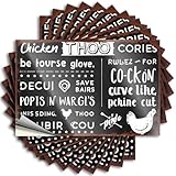 Calcomanías divertidas para coche, diseño de gallina Thoo Cories, 10 unidades, 8 x 12 cm