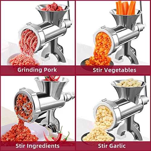 Meat Grinder Manual Mincer - Sausage Maker Manual Meat Grinder Table Mount Sausage Stuffer Funnel Make Homemade Burger Patties Household Pork Mincer Hand Operated Kitchen Tools #TOP1