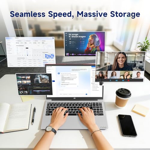 Image of NIMO 15.6 inch IPS FHD-Student-Laptop, 8GB RAM 256GB SSD N150(Beat to i3-10110U, 4 Cores Up to 3.6GHz) Computer with 2 Years Warranty, 65W Type-C, Fingerprint, Backlit Keyboard, Wi-Fi 6, BT5.2