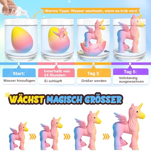 Einhorn Schlüpft Regenbogeneier, 6er Pack Einhorn Geschenke für Mädchen – Ansicht 2
