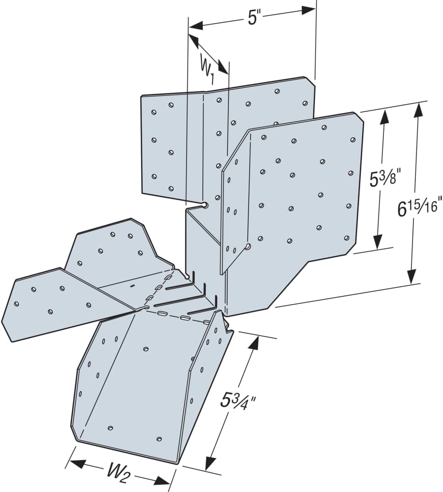 Simpson Strong-Tie HHRC44 HHRC Galvanized Hip-Ridge Connector for 4X Ridge, 4X Hip