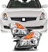 Fits 2007 2008 2009 Altima Sedan Driver & Passenger Both Side Halogen Headlights Headlamps Chrome