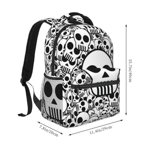 Sac à dos de voyage léger avec rangement multi-poches noir et blanc - 2