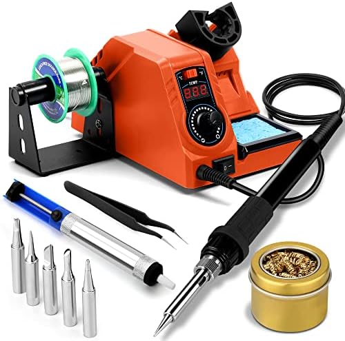 Soldering kit, SUNRUI 70W Soldering Station with Precision Heat Control (392°F to 896°F), °F & °C Dual Digital, LED Display Digital Soldering Iron Kit, Auto Sleep & Fast Heating Up