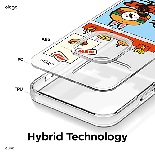 Elago L Line Friends Burger Time Hybrid Case Compatible With Iphone 12, Compatible With Iphone 12 Pro 6.1 Inch, Full Body Protection (Screen & Camera Protection) [Official Merchandise] (Cony) #TOP2