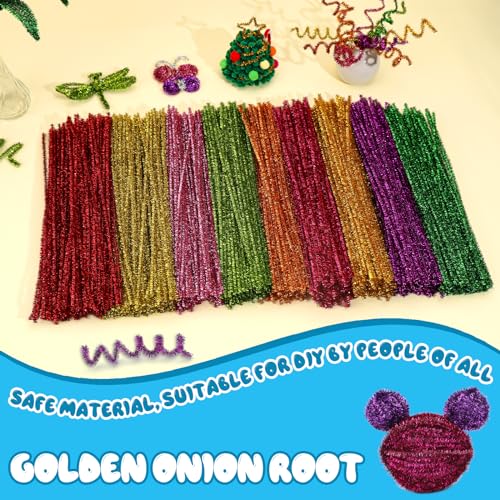 Image of Hssugi 100PCS Pipe Cleaners, Teal Green Chenille Stems Craft Supplies | Pipe Cleaners Craft Supplies, Pipe Cleaners Bulk Fuzzy Sticks for DIY Art and Craft Projects Home Decoration