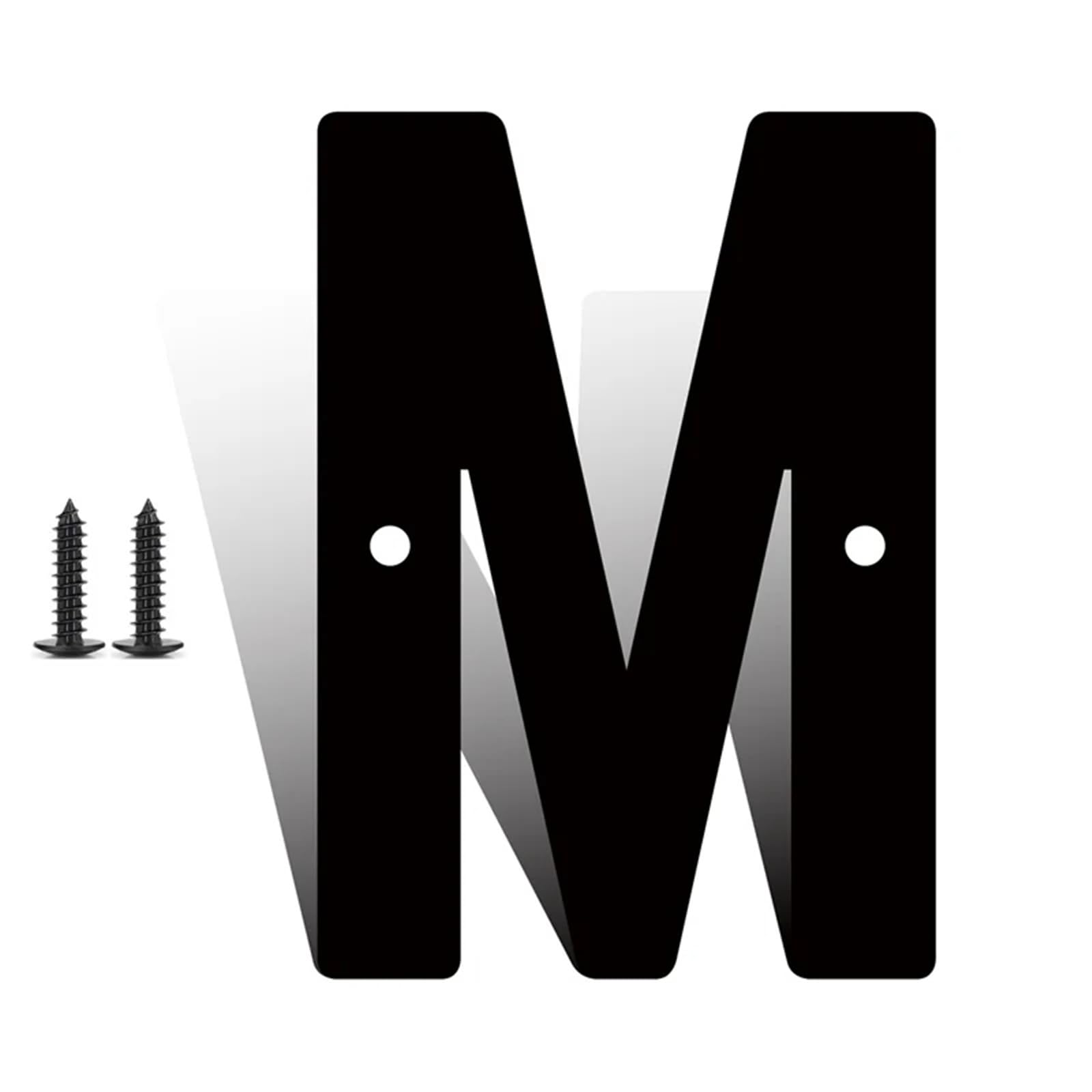 3/4/5/6/7/8 Inch Modern Iron House Numbers with Screws Black Iron Door Number 0-9 Letters A-Z 3D Address Numbers Waterproof Exterior Decorative for Outside House Apartment Yard Mail Box Post Street(7i