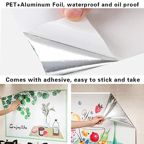 Oil Proof Wall Stickers Wallpaper Kitchen Backsplash Wall Protector Tools Pattern Waterproof Heat Resistant Tabletop Self-Adhesive Sticker For Kitchen Dining Room Wood Countertop (1) #TOP2