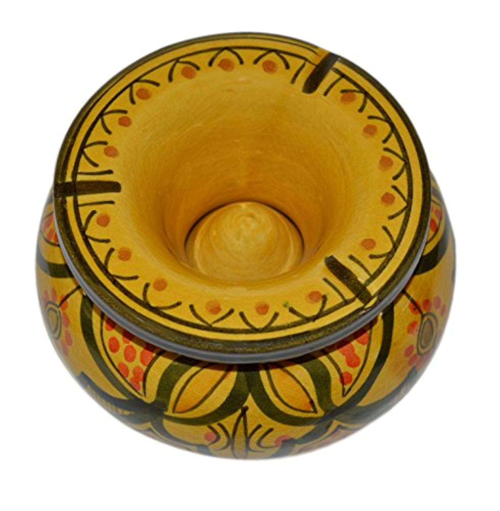 Moroccan Handmade Ceramic Ashtray, Exquisite Design, Large