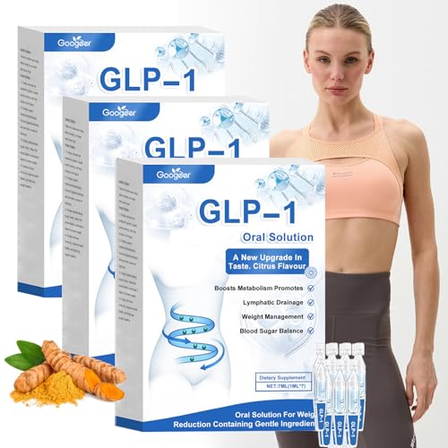 GLP-1 Oral Solution,GLP-1 Weight Less Liquid Drops, GLP-1 Peptide Complex Serum, Natural Plant Extract, for Weight Management and Skin Firming, 21pcs