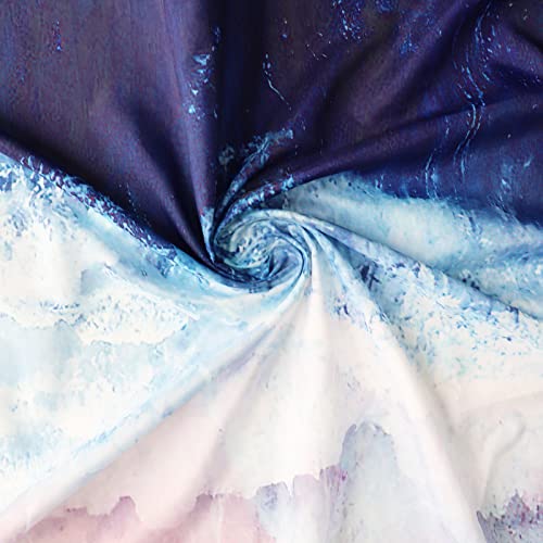 Ohshining Beach Shower Curtain Blue Ocean Shower Curtain For Bathroom Abstract White Sea Wave Summer Scene Waterproof Fabric Shower Curtains Hotel Home Bathroom Accessories Gifts 72X72, Ocean #TOP5