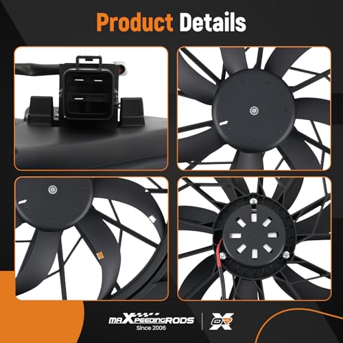 Image of maXpeedingrods Engine Radiator Cooling Fan Assembly for Jeep Grand Cherokee 2011-2021, for Dodge Durango 3.6L V6 2011-2020 & 5.7L /6.4L V8 2011-2015 Replace # 621-498 622660 55037992AD
