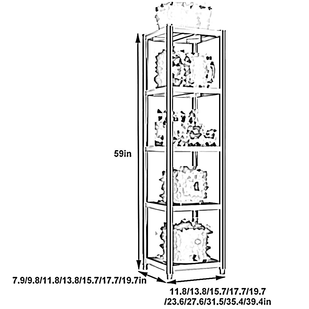 Scaffale regolabile a 5 ripiani in acciaio inox RFloorStanding Kitchen Design sottile per risparmiare spazio efficiente perfetto per nizing piccole aree