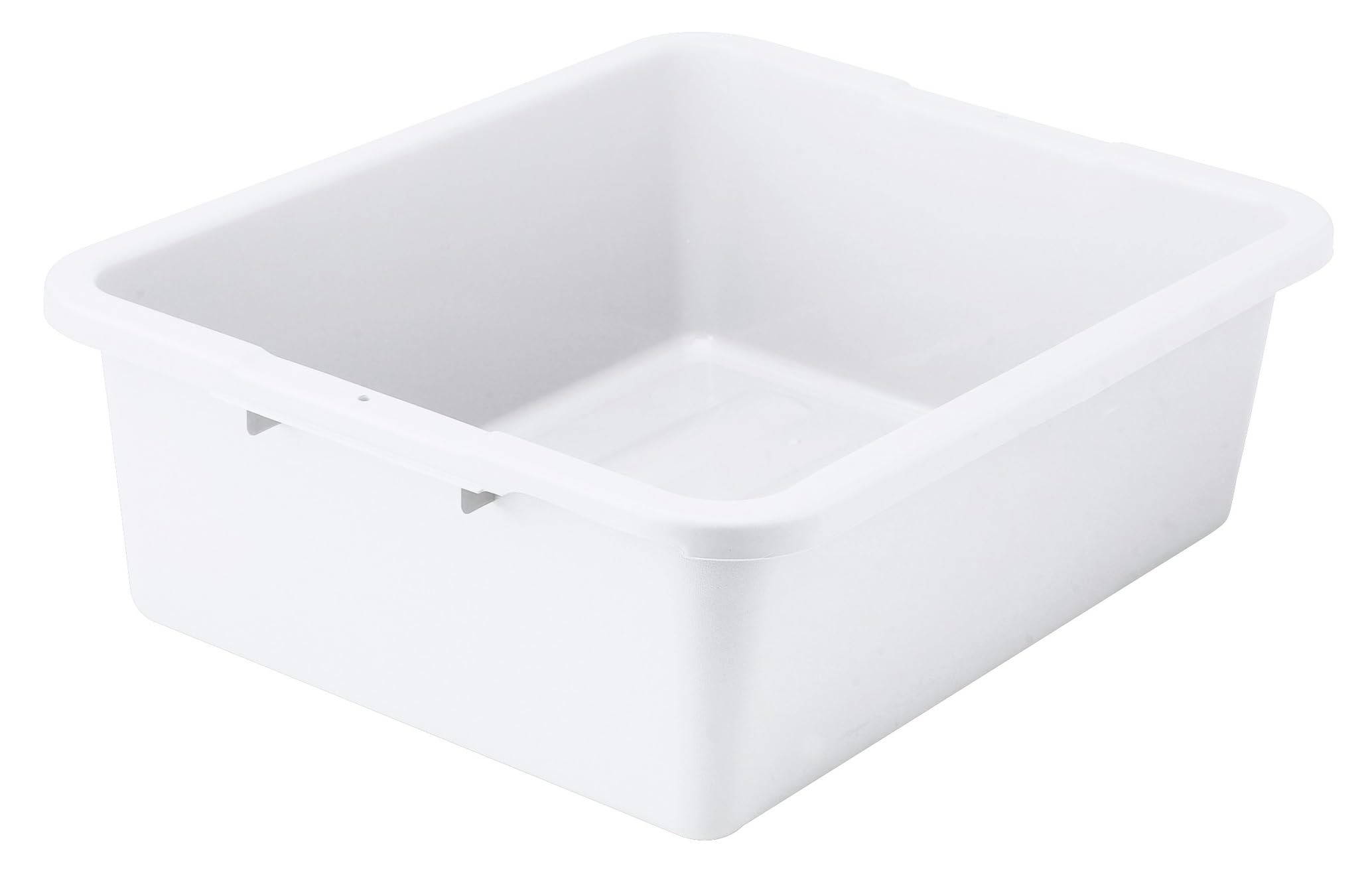 7" White Heavy-Duty Bus Box Dish Tub for Restaurants by Winco – 7", Plastic, White, Model PLW-7W