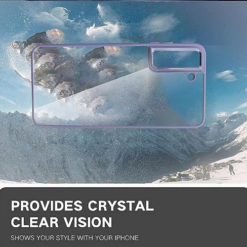 Image of A rtistque Ultra Hybrid Clear Back Cover Case for Samsung Galaxy S21 FE | Drop Protection | Transparent | Smooth TPU Sides - Purple