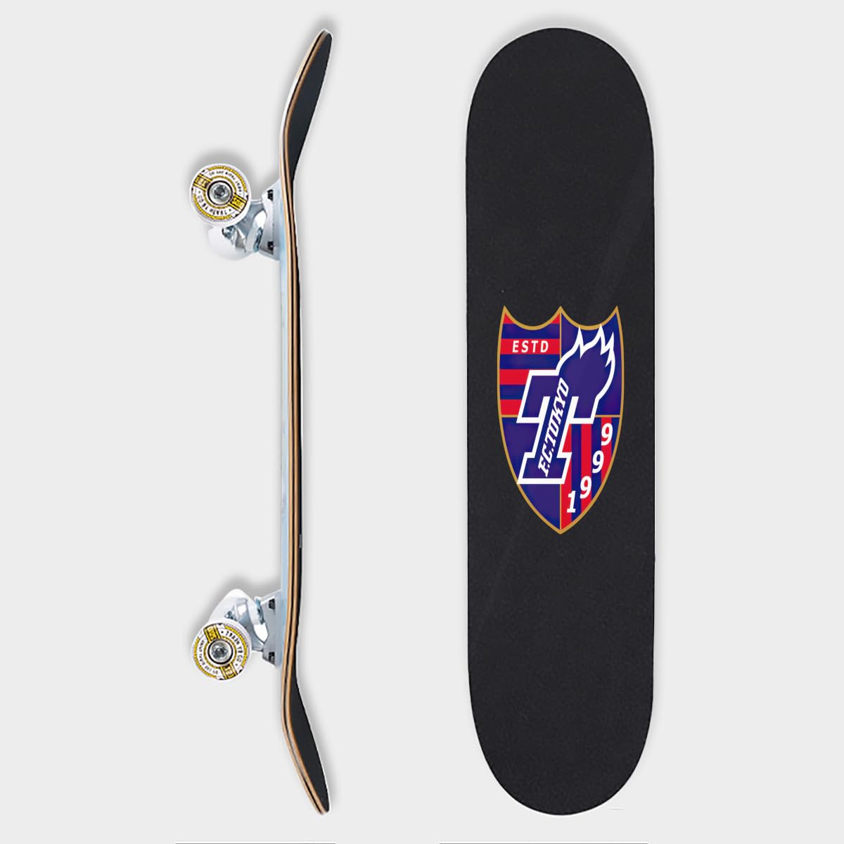 Amazon | FC東京 防水ステッカー スケートボード ハンドメイド