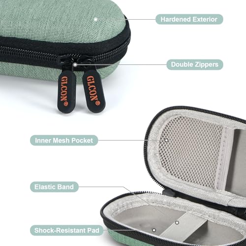 Image of Small Carrying Case for Kardiamobile EKG Monitor - Hard Portable Travel Case Storage Pouch Bag for Apple Airpods, Earpods, Wireless Earbuds, Wired Earbuds, IEM Earphone, in-Ear Monitor, USB Cable