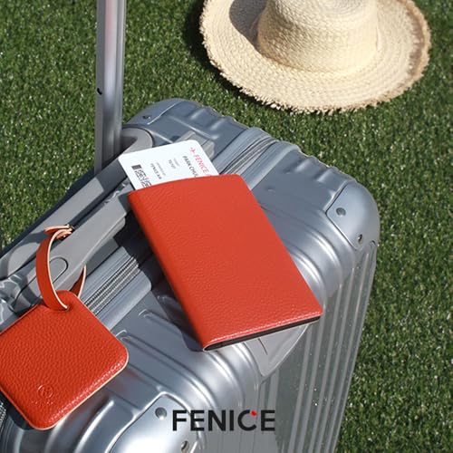 Fenice Classic Passport Cover Holder Wallet Case for Travel Essential RFID Blocking Vegan Leather Waterproof (GREEN)2