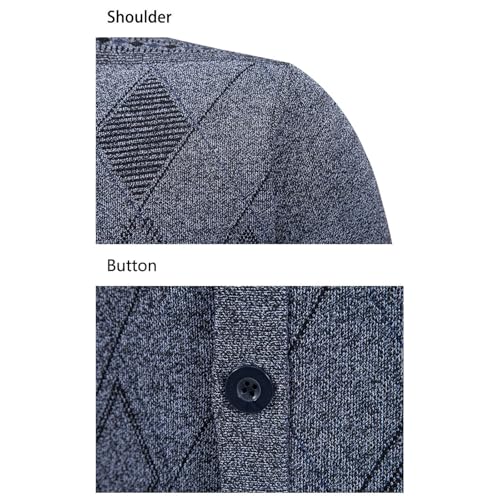 Men's Cardigan Sweaters Button Up Cable Knit V Neck Sweater Business Casual with Pockets Early Fall Fashion4