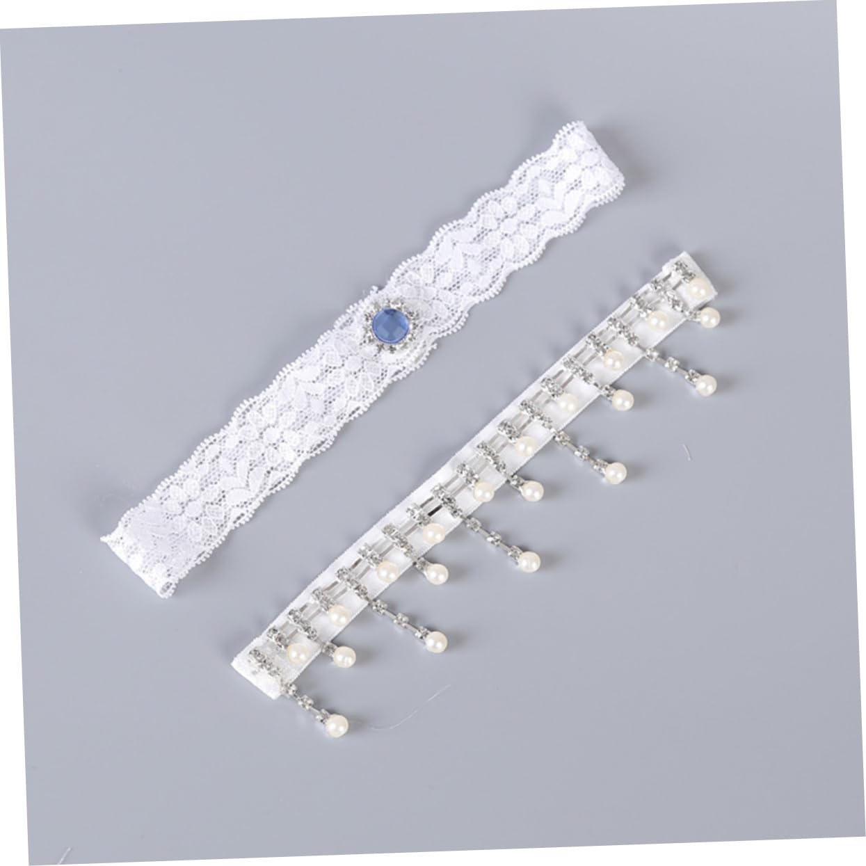 SHERCHPRY 2 Paar Strumpfgürtel für die Hochzeit Hochzeitsstrumpfbänder Blumenstrumpfband aus Spitze Ritual ritals Hochzeit Braut Strumpfband Brautstrumpfband Jahrgang Oberschenkelring Weiß