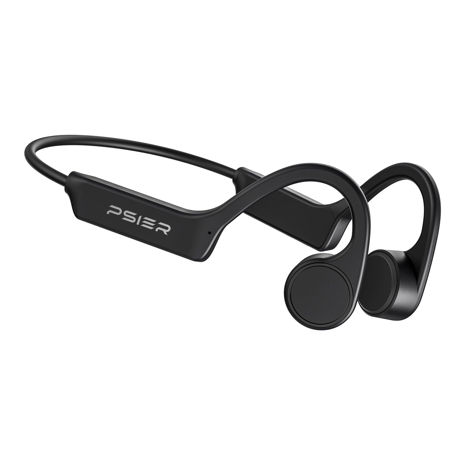 PSIER Bone Conduction Headphones, Bluetooth 5.4 Open Ear Headphones, 10H Playtimes Bone Conduction Earbuds with Mic, IPX6 Waterproof Running Headphones for Hiking, Cycling, Gym (Black)