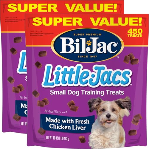 Image of Bil-Jac Little Jacs Small Dog Training Treats, Chicken Flavor, Made with Chicken Liver, 16oz (2-Pack)