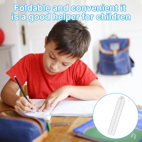 LICQIC 3 Pcs Folding Ruler, Fold Up Ruler 30cm, Foldable Plastic Rulerfor for School Office, Student, Kids - Image 4