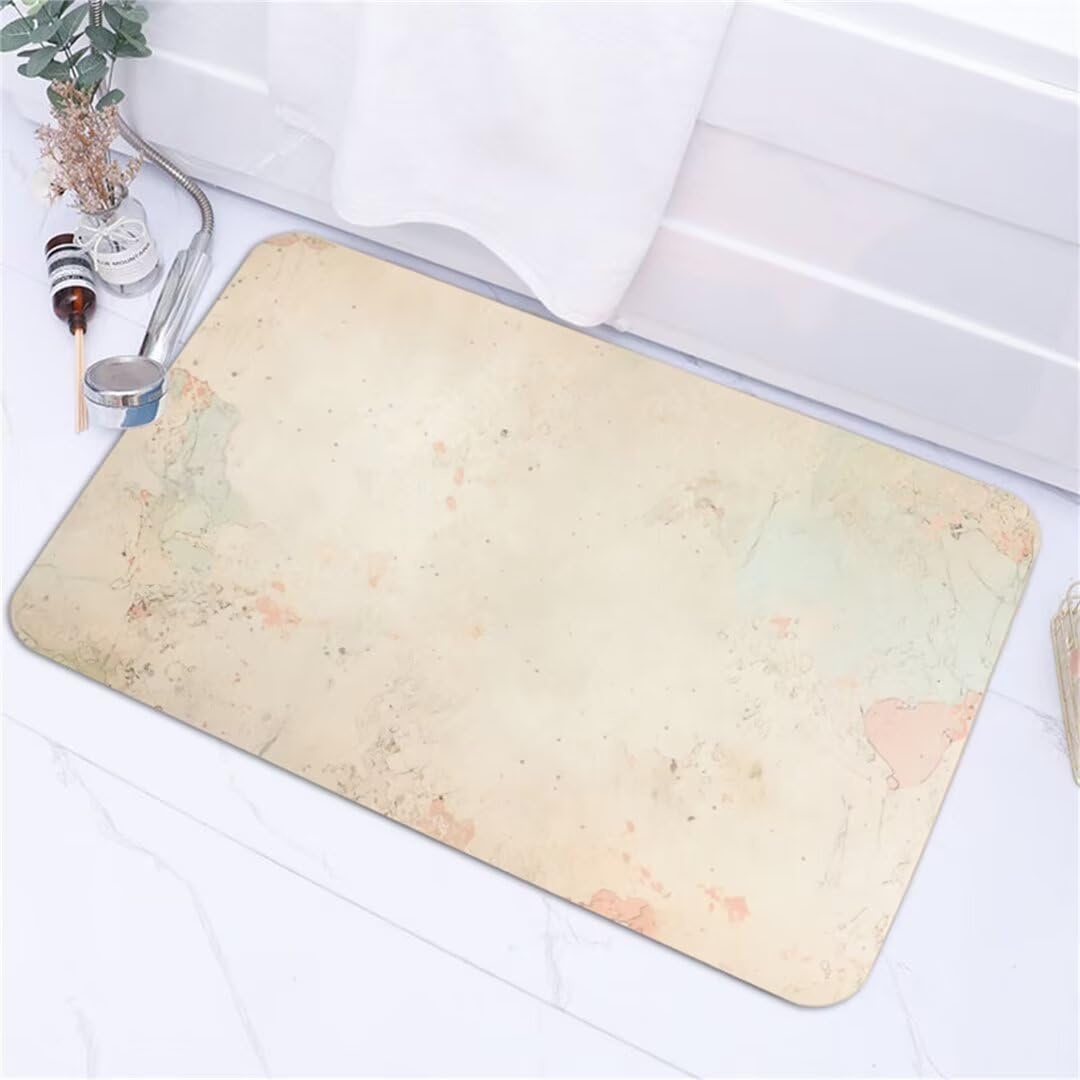 Alfombra de Baño Antideslizante 60x120cm Súper Absorbente Alfombras Ducha Alfombrilla Baño Cocina Secado Rápido Antideslizante Suave Lavable Alfombra Pequeña de Piedra para Baño Bañera Ducha Classical