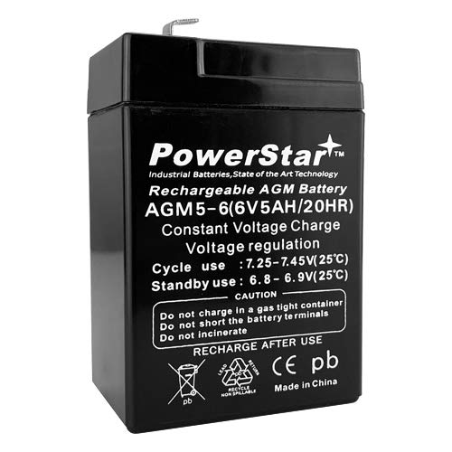 6V 5Ah Replament For 6V 4Ah (Sbs640) Maintenance-Free Sealed(Sla) Battery Power #TOP17