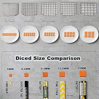 Tagliaverdure Tagliaverdure Elettrico Tagliaverdure Chopper Robot da Cucina Commerciale 250W Professionale Veggie Robot da Cucina Commerciale Taglierina Multifunzione con 5 Lame in Acciaio I