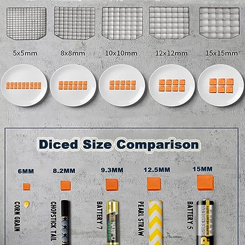 Oiyekntd Elektrischer Gemüsewürfelzerkleinerer, kommerzielle Küchenmaschine, 250 W, professionelle Veggie-Gewerbe-Küchenmaschine, Multifunktionsschneider mit 5 Edelstahlklingen 4 Oiyekntd Elektrischer Gemüsewürfelzerkleinerer, kommerzielle Küchenmaschine, 250 W, professionelle Veggie-Gewerbe-Küchenmaschine, Multifunktionsschneider mit 5 Edelstahlklingen