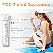 VGO Tinted Sunscreen for Face SPF 50, Hydrating Sun Essence Leaves No Sticky Feeling Travel Size Sunscreen Against UVA and UVB Rays 50ml / 1.7oz