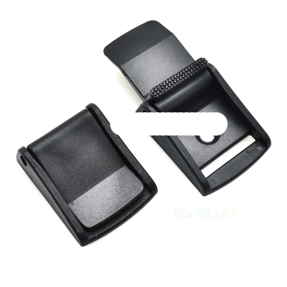 Nockenschnallen, schwarz, Knebelverschluss, Rucksackriemen, Gurtband, 5/8 Zoll, 3/4 Zoll, 1 1/4 Zoll, 1 1/2 Zoll, 50 Stück, Gurtbandgröße 32 mm