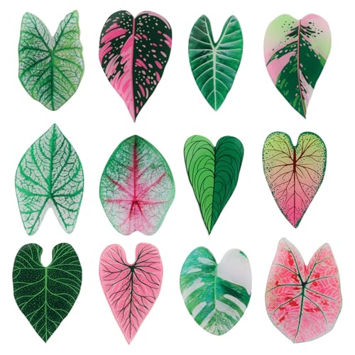 Imanes decorativos en forma de hoja, 12 piezas