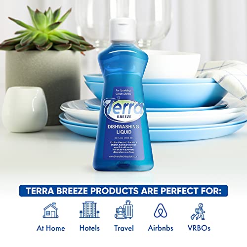 Image of 1-Shoppe All-in-Kit Terra Breeze Hotel Liquid Dish Soap Detergent, 3.5 oz (Case of 36)