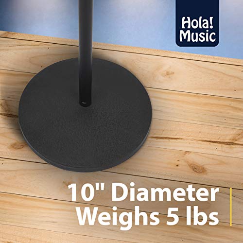 Hola! Music Mic Stand W/ Adjustable Height For Home, Studio, Office Or Stage Use – Weighted Base #TOP6