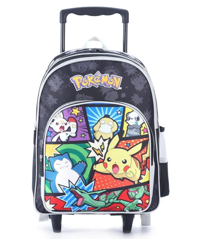 Image of STRIDERS Pokemon School Bag for Kids | Spacious Durable Rolling Backpack | Padded Comfortable Straps & Fun Design | Ideal for School Travel & Play