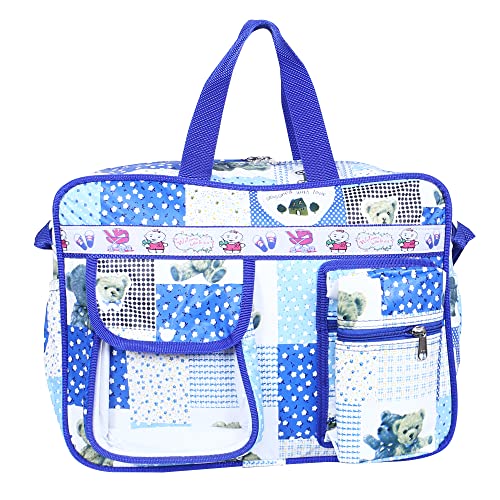 Image of Sharma Clothing Waterproof Diaper Bag /Mother Bags with Two Side Pocket for Carry Baby Milk Bottle (Dark Blue)