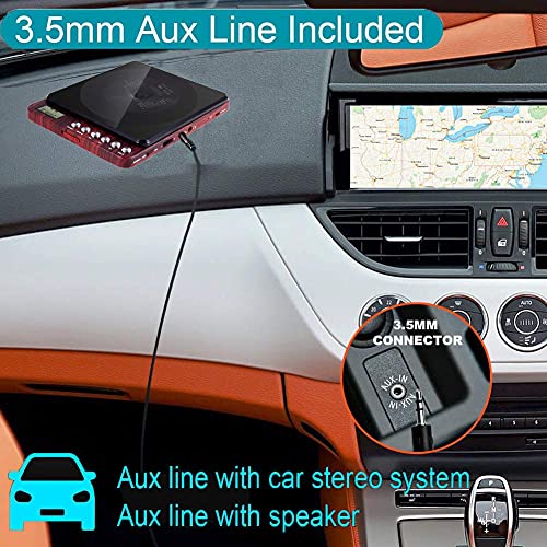 CD Player tragbar,Tragbarer CD-Player mit Lautsprecher,Wiederaufladbar Discman CD Player für Auto und Kinder, Anti-Skip… - Image 6