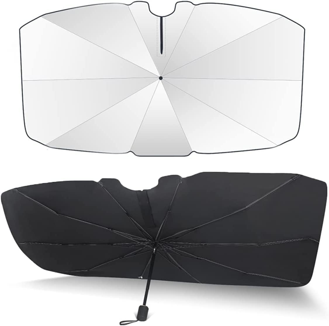 Yneion A Small Car Windscreen Sun Shade,For Smart 451 450 Fortwo 2008-2014 Suv Car Sunshades Foldable Front Sun Visor Protector Thickened Automotive Glass Sunshade,