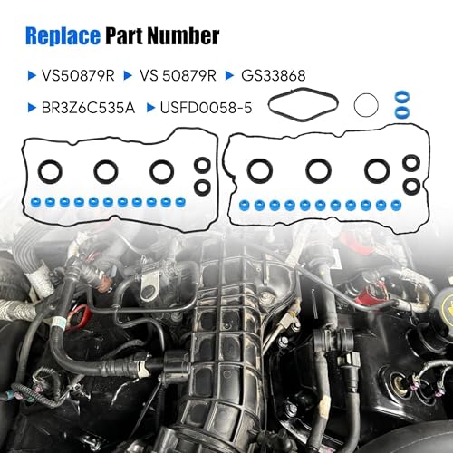 Image of Valve Cover Gasket Set Fit for Ford 3.5L F150 2013-2014 for Transit 150 250 350 2015-2020 for Expedition Lincoln Navigator 3.5L V6 Turbo 2015-2017# VS50879R VS 50879 R GS33868 BR3Z6C535A