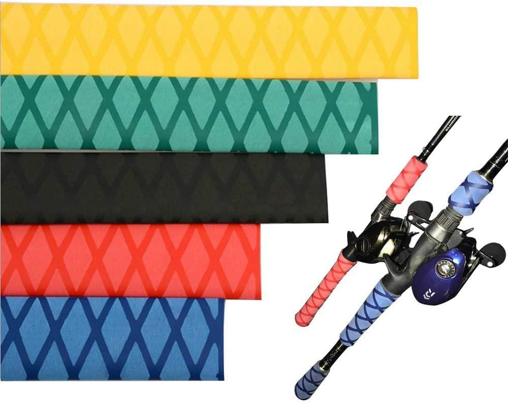 GREATFISHING Diameter: 25mm 30mm 35mm X-Tube Heat Shrink Sleeve Wrap Fishing Bulding Handle Cork Rod Grip with Non Slip Waterproof and Insulation 40 Inch Lengths Durable Repair