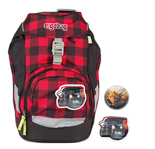 Preisvergleich Produktbild ERGOBAG LumBearjack Schulrucksack, 35 cm, 20 L, Black Red Checks