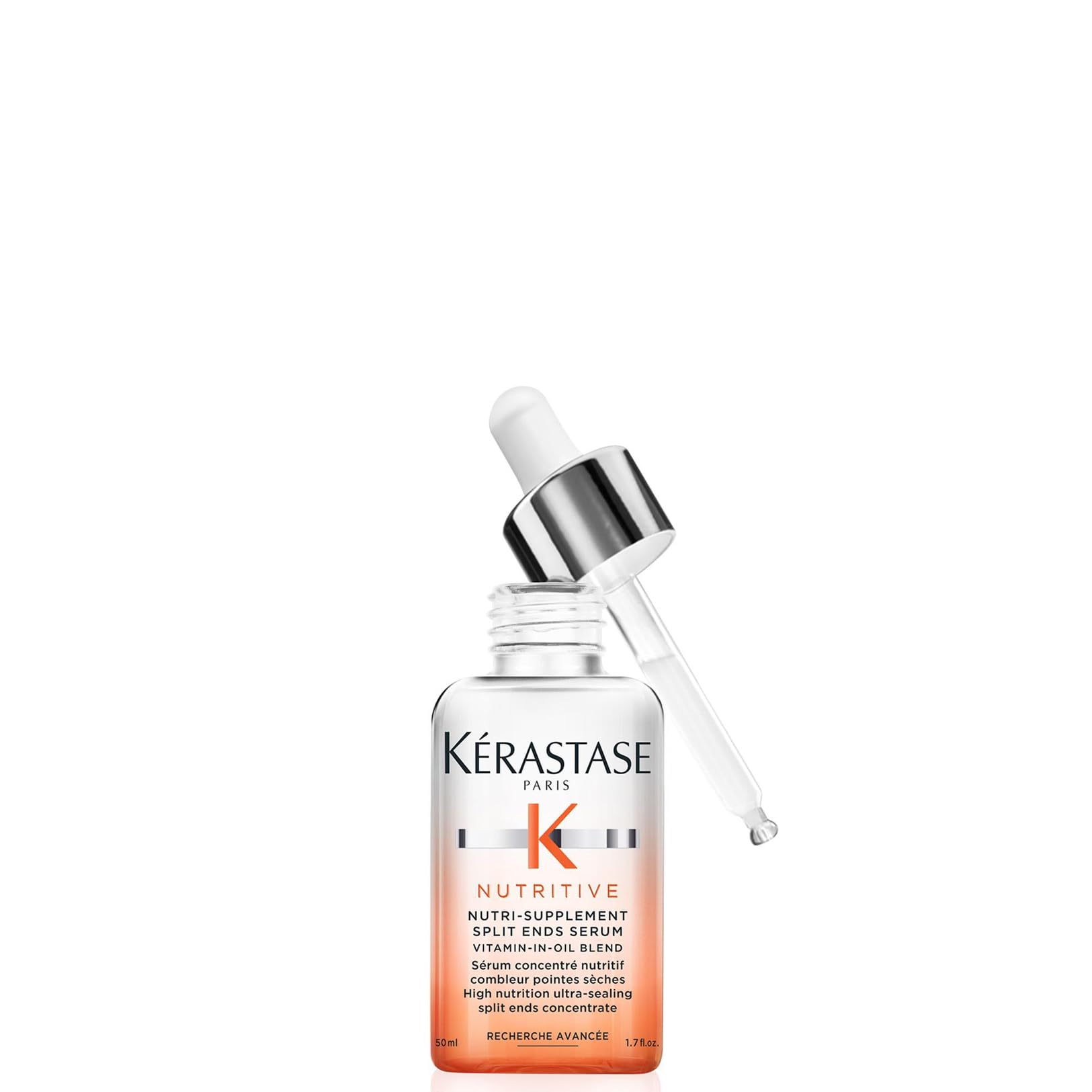 KÉRASTASE Nutritive - Sérum Concentré Pointes Sèches - Prévient l'Apparition des Fourches - Vitamines + Huile + Polymères Anti-Sécheresse - +71% Hydratation Immédiate* - 50 ml